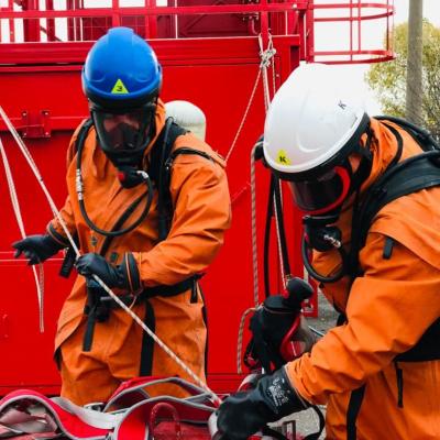 На «Аммонии» завершилась программа обучения внештатных газоспасателей