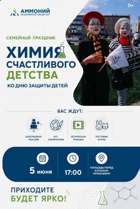 Детский праздник ко Дню защиты детей для детей сотрудников химического комплекса «АММОНИЙ»